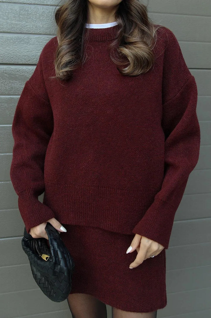 Daisy | Knitted Skirt Suit Set