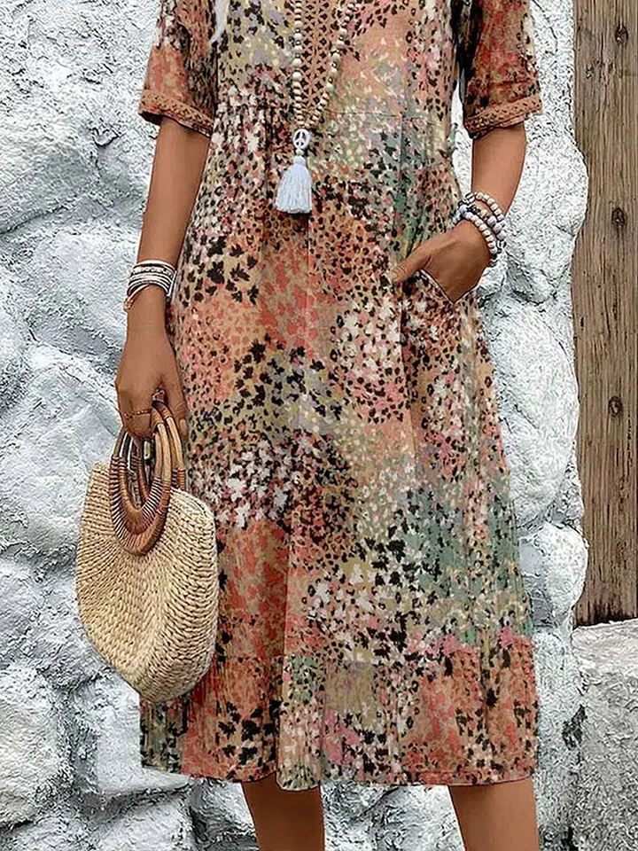 Aria | Vibrant mid-length dress