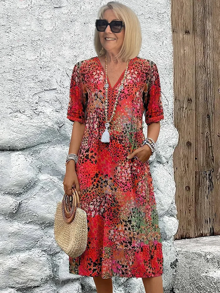 Aria | Vibrant mid-length dress