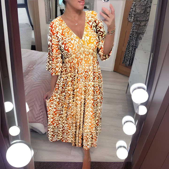 Cindy | Bohemian Print Dress