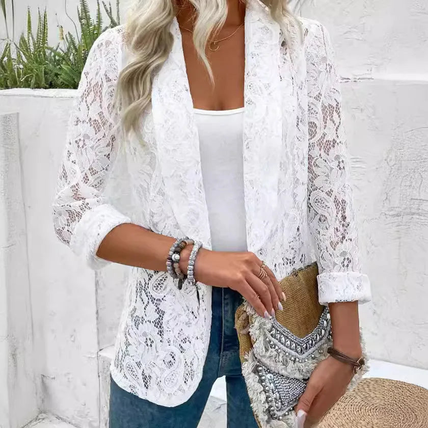 Claire | Elegant Lace Blazer
