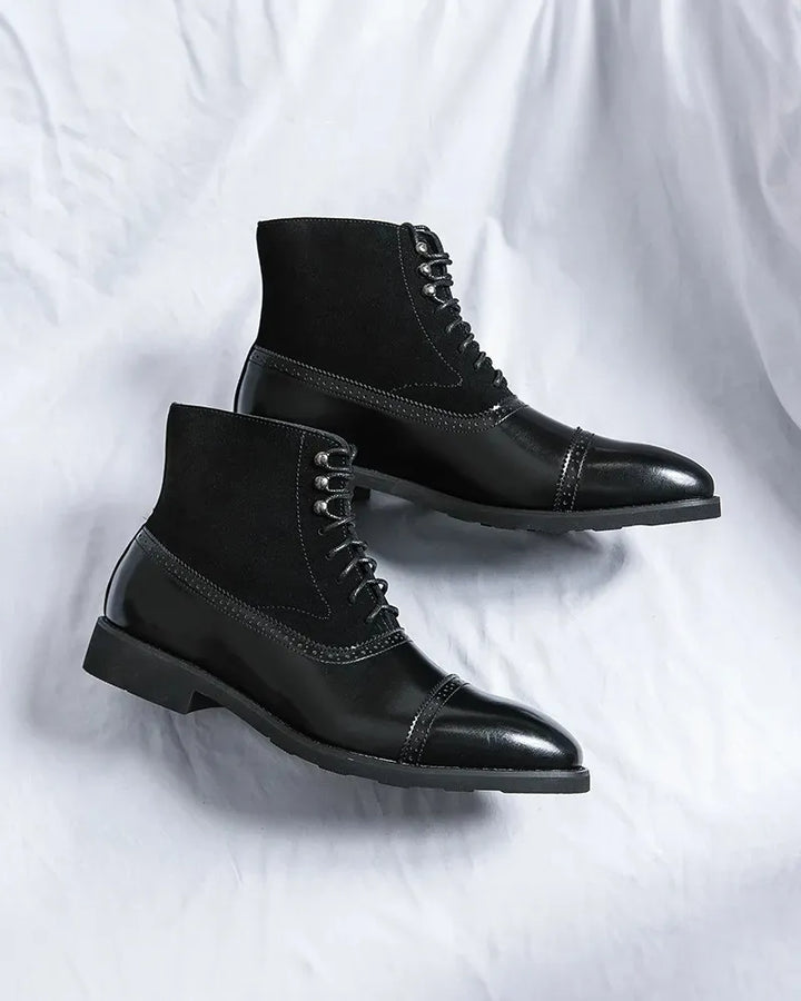 Elwood | Leather Lace-Up Ankle Boots
