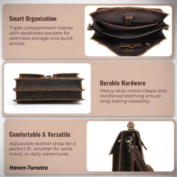 Callum | Brown Leather Shoulder Bag