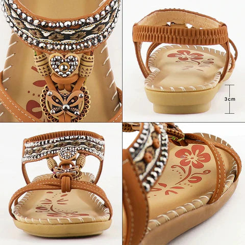 Amara | Sandals with Elastic Band & Soft Platform