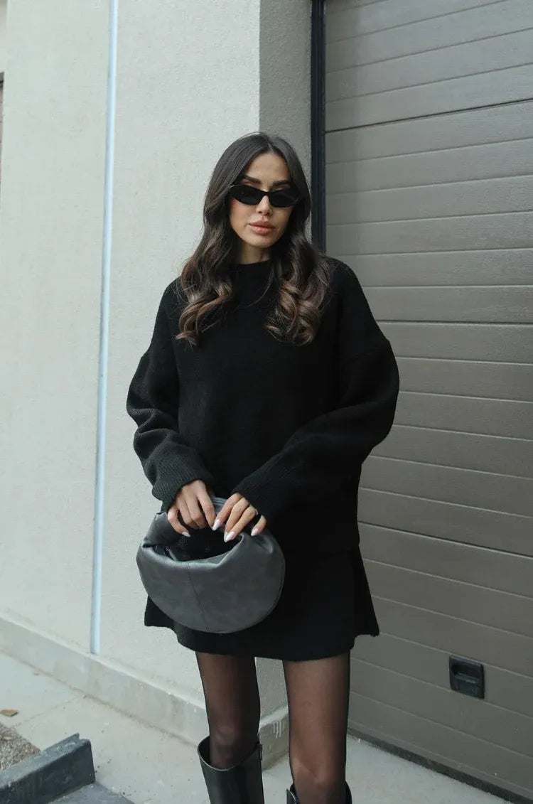 Daisy | Knitted Skirt Suit Set