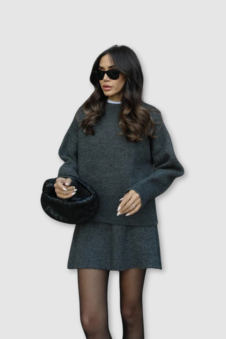 Daisy | Knitted Skirt Suit Set